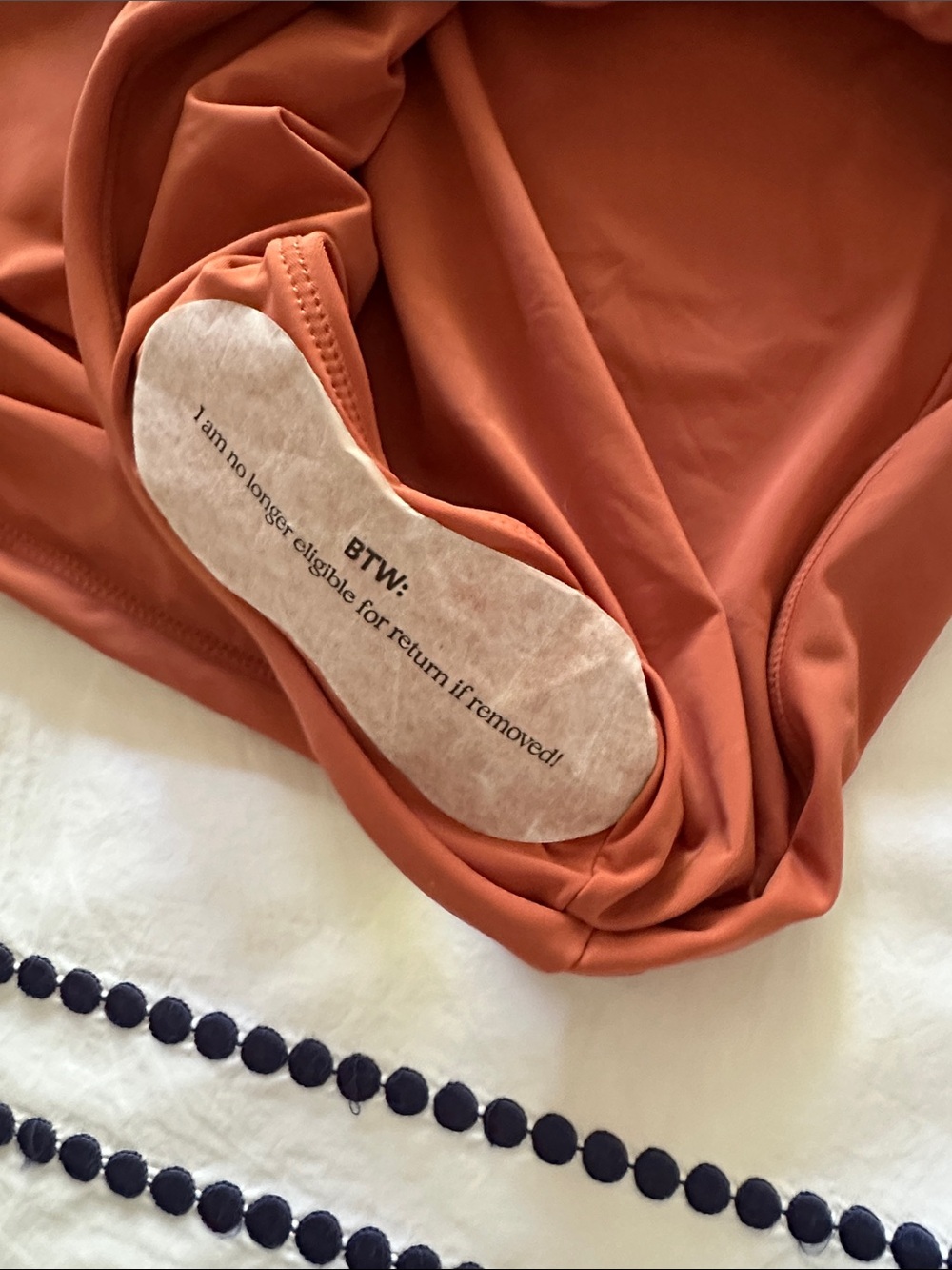Andie V-Neck One-Piece Swimsuit in Rust - Picture 4 of 6